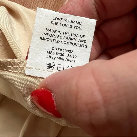 Show Me Your MuMu Blush and Cream Strapless Maxi Dress - Picture 9 of 9